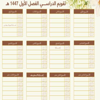 التقويم الجامعي ١٤٤٧